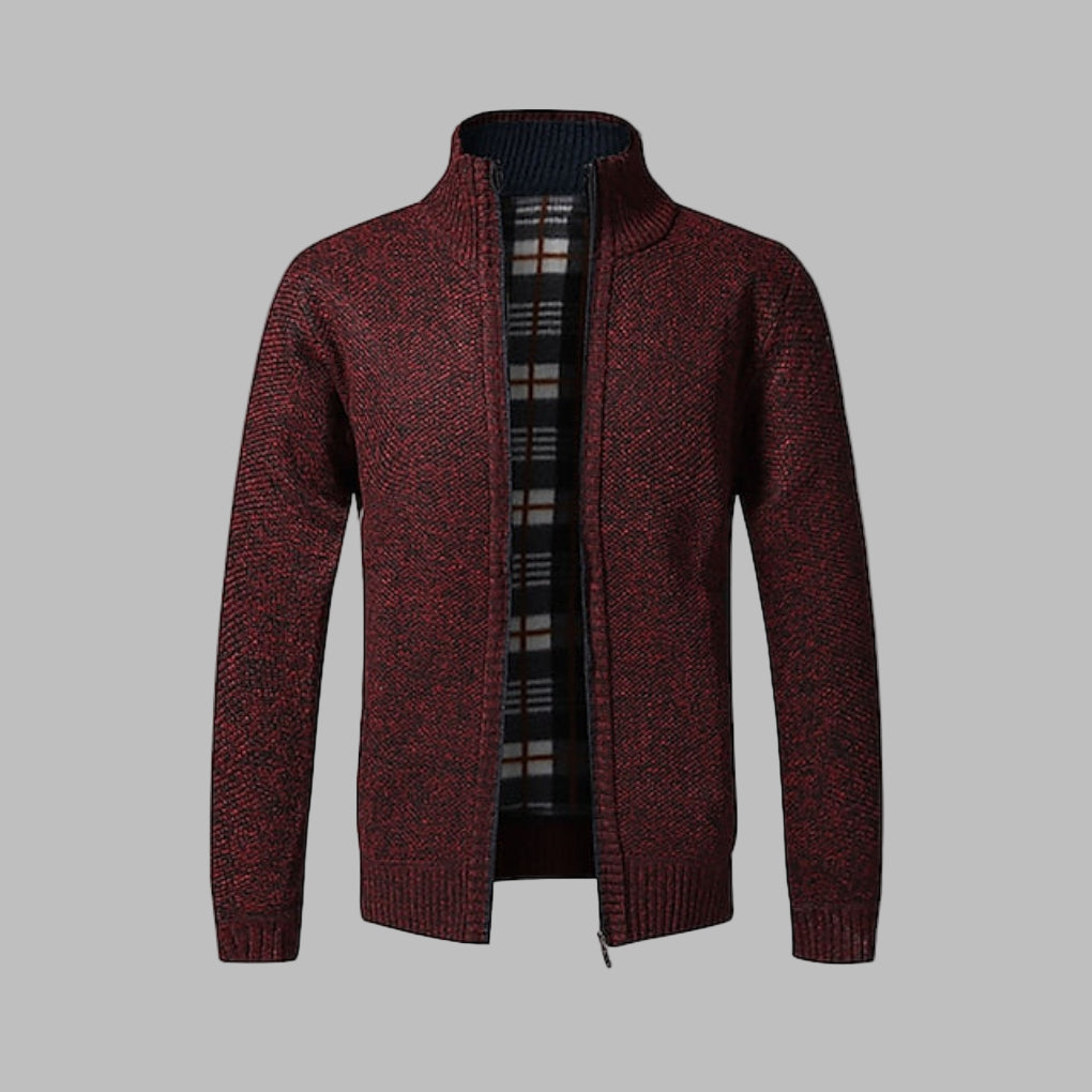 Elegante maglione con cerniera per uomo