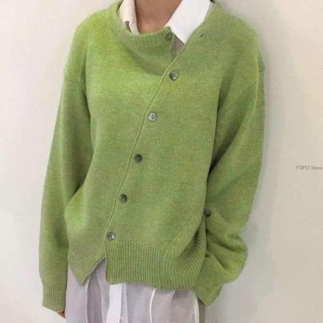 Cardigan a portafoglio in morbido cashmere