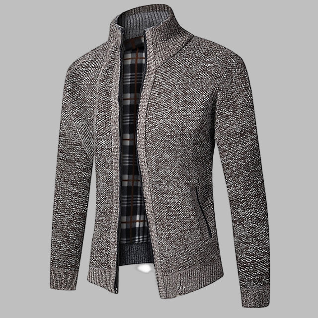 Elegante maglione con cerniera per uomo