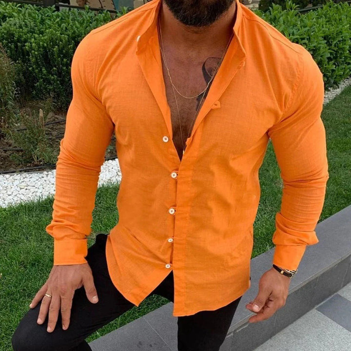 Camicia da uomo in lino