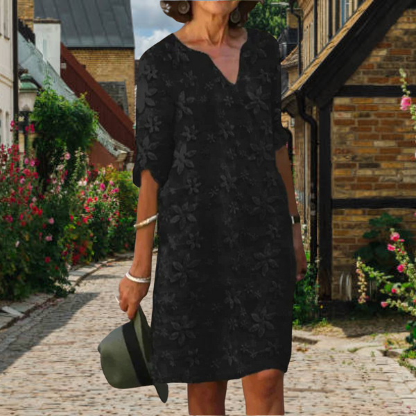 Abito elegante con scollo a V per donna