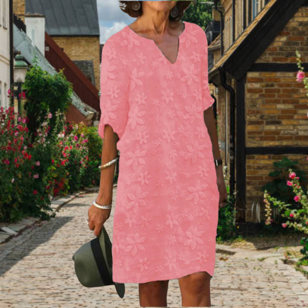 Abito elegante con scollo a V per donna