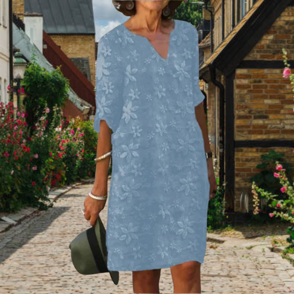 Abito elegante con scollo a V per donna
