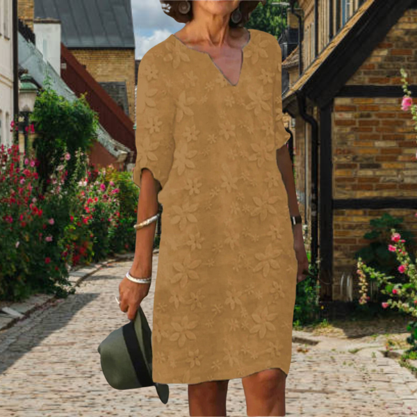 Abito elegante con scollo a V per donna