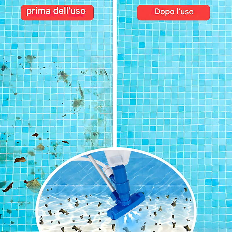 Aspirapolvere per piscina con sacco di raccolta detriti