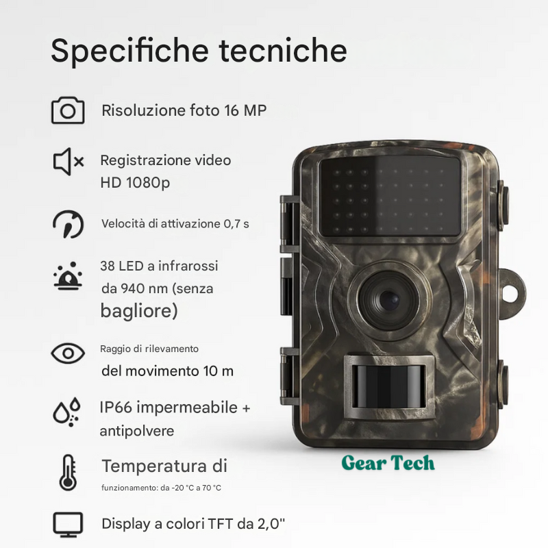 Fotocamera per la visione notturna della fauna selvatica