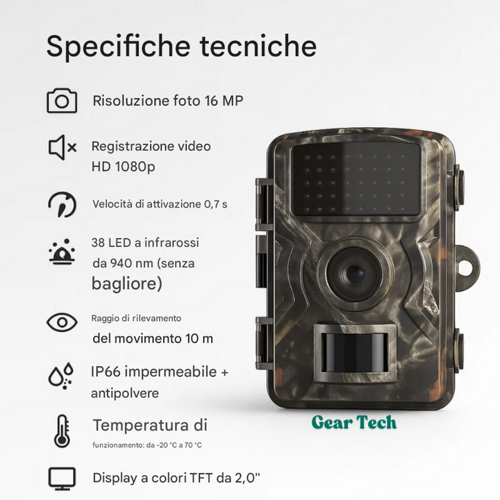 Fotocamera per la visione notturna della fauna selvatica