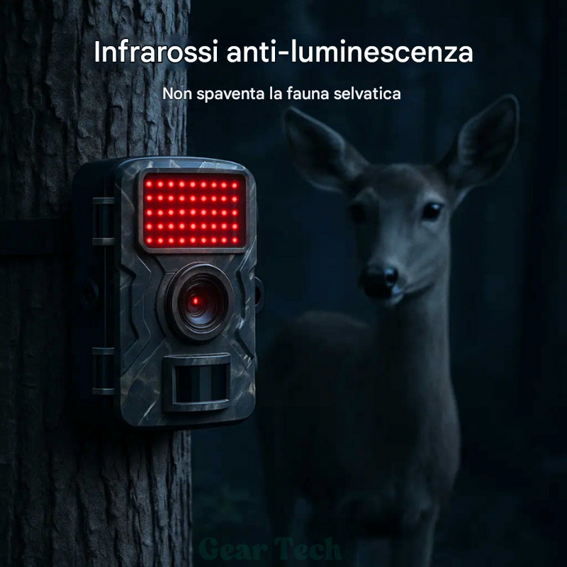 Fotocamera per la visione notturna della fauna selvatica