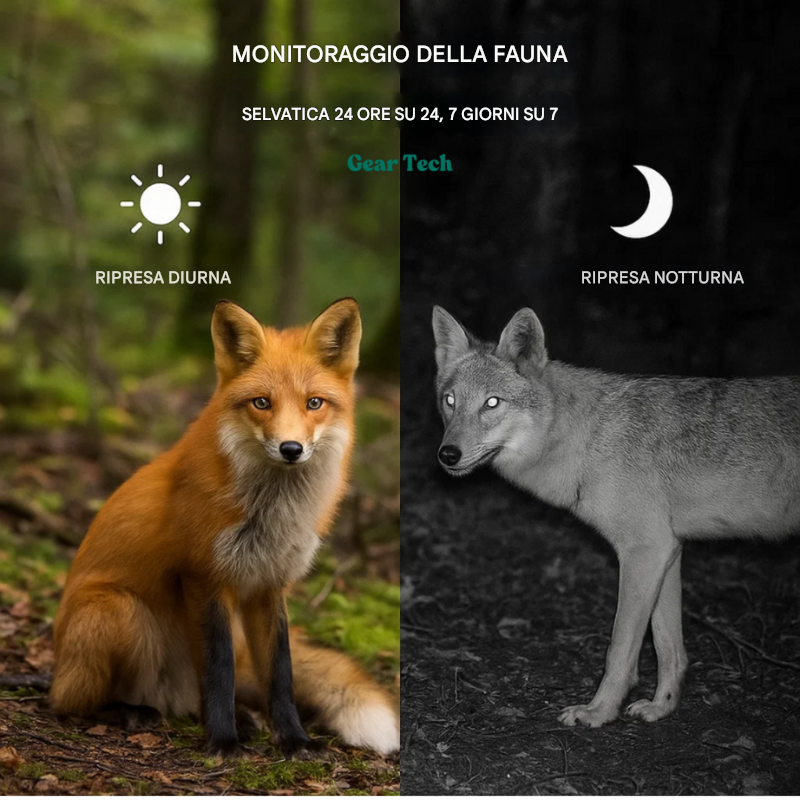 Fotocamera per la visione notturna della fauna selvatica
