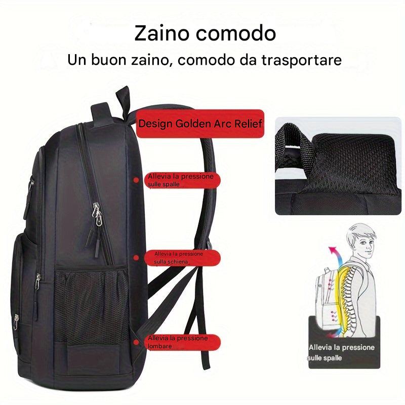 Zaino in pelle da uomo resistente
