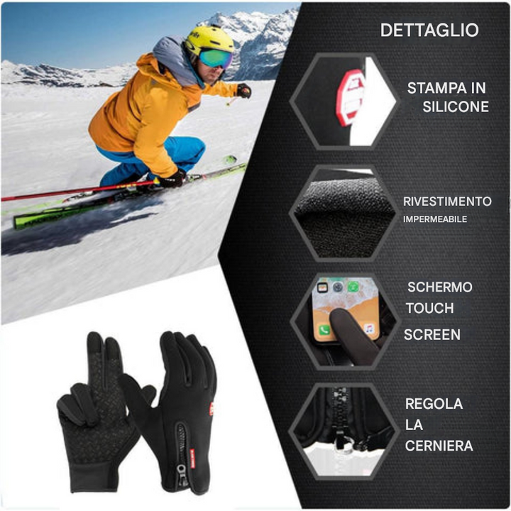 Guantes calefaccionados de invierno para ciclismo, bici y esquí