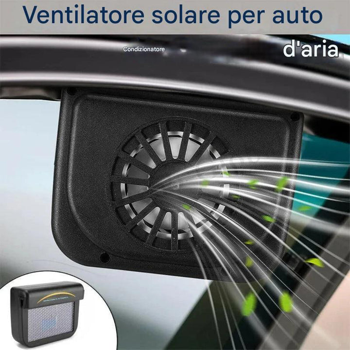 Ventilatore per finestrini auto alimentato ad energia solare