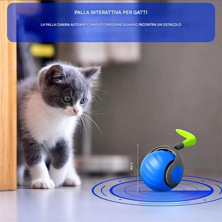 Giocattolo interattivo a forma di palla per gatti – Sfera da gioco mobile e rotante