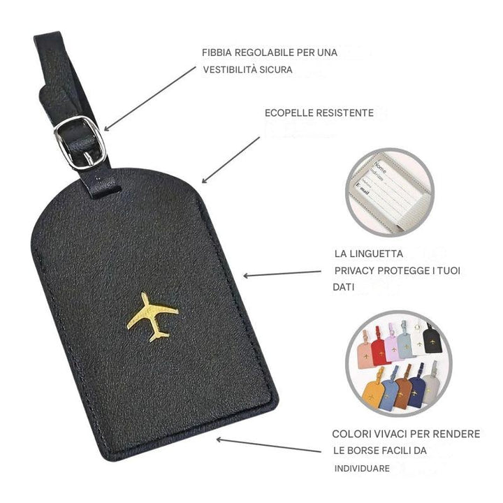 Etichetta per bagaglio personalizzata in pelle