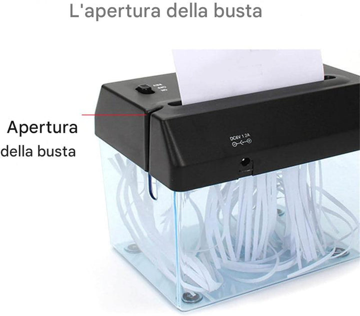 Mini distruggidocumenti da tavolo: compatto, silenzioso ed efficiente