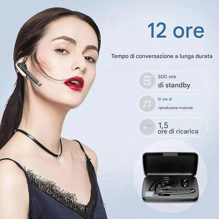 Auricolare Bluetooth monoauricolare BT5.3 con cancellazione del rumore