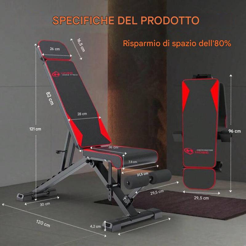 Panca per pesi pieghevole regolabile
