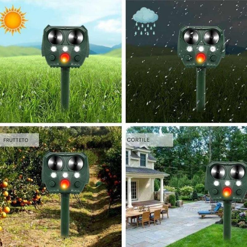 Repellente ad ultrasuoni per gatti, cani, volpi e ratti