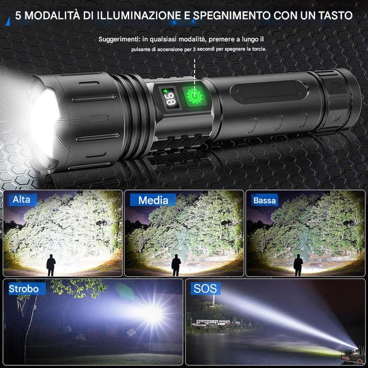 100000 Lumen Tactical Flashlight
