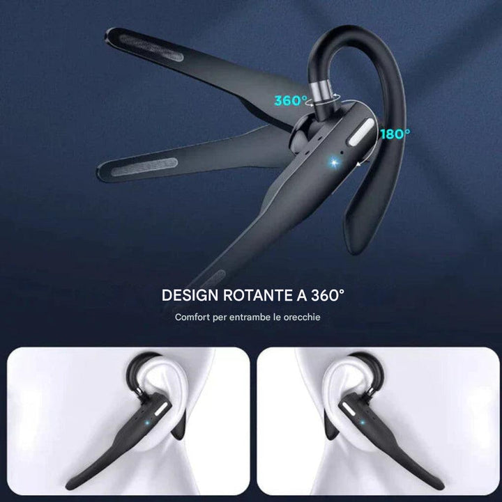 Auricolare Bluetooth 5.1 con cancellazione del rumore
