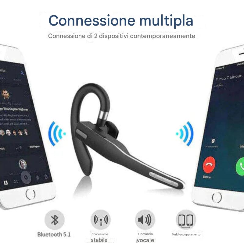 Auricolare Bluetooth 5.1 con cancellazione del rumore