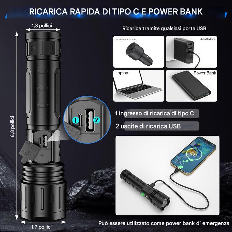 100000 Lumen Tactical Flashlight