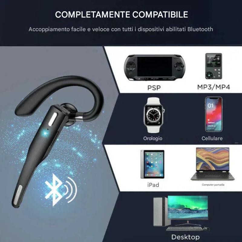 Auricolare Bluetooth 5.1 con cancellazione del rumore