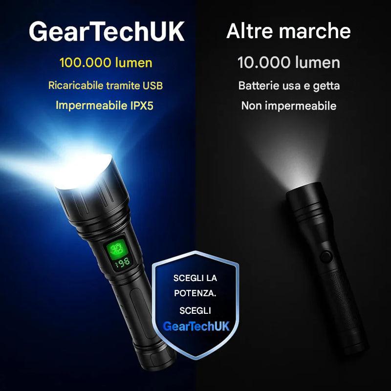 100000 Lumen Tactical Flashlight