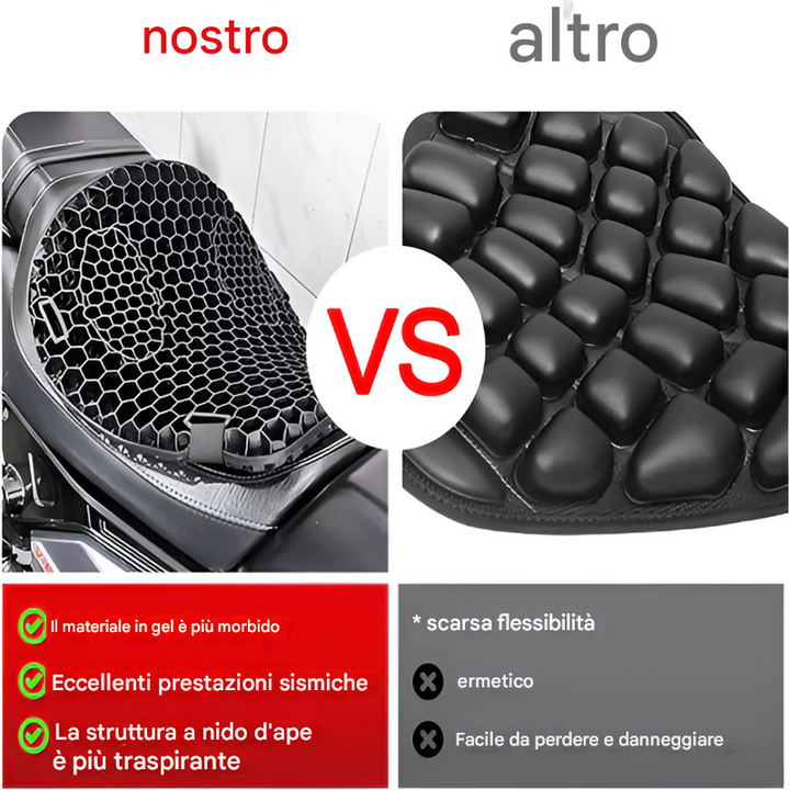 Cuscino in gel per sella da moto per viaggi a lunga distanza