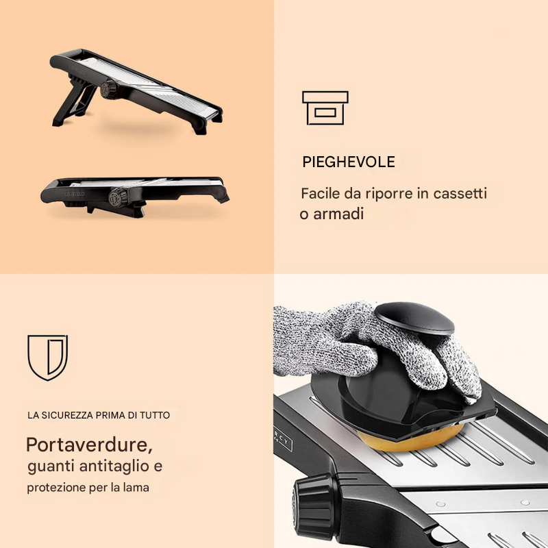 Set di sicurezza per mandolina da uomo e da donna