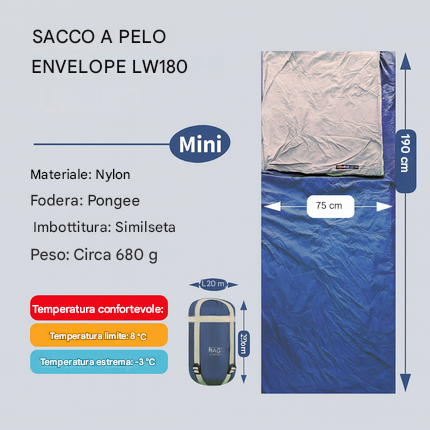 Sacco a pelo compatto