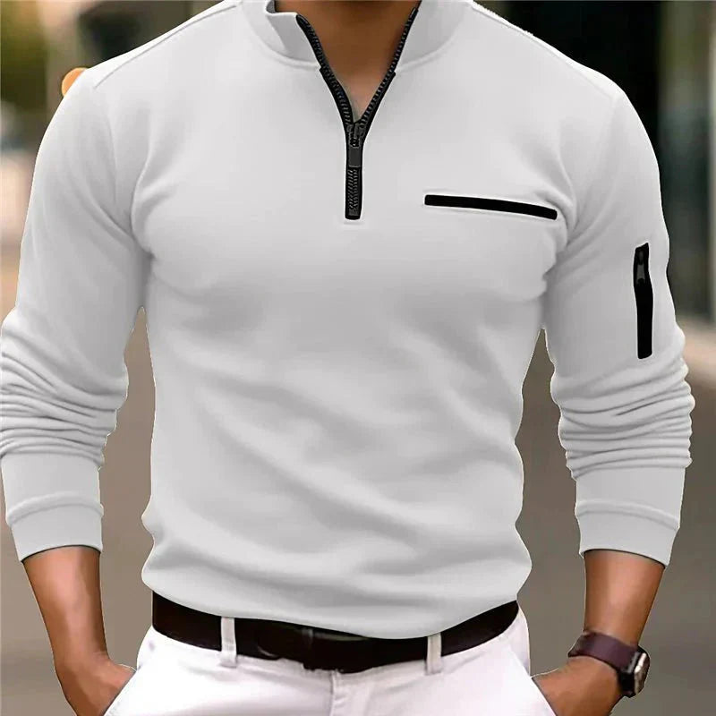 Maglione primaverile con zip da uomo