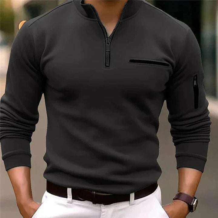 Maglione primaverile con zip da uomo