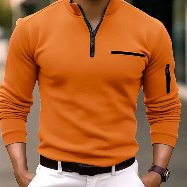 Maglione primaverile con zip da uomo