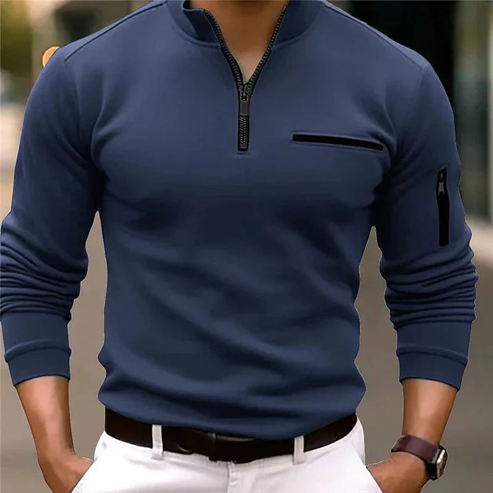 Maglione primaverile con zip da uomo