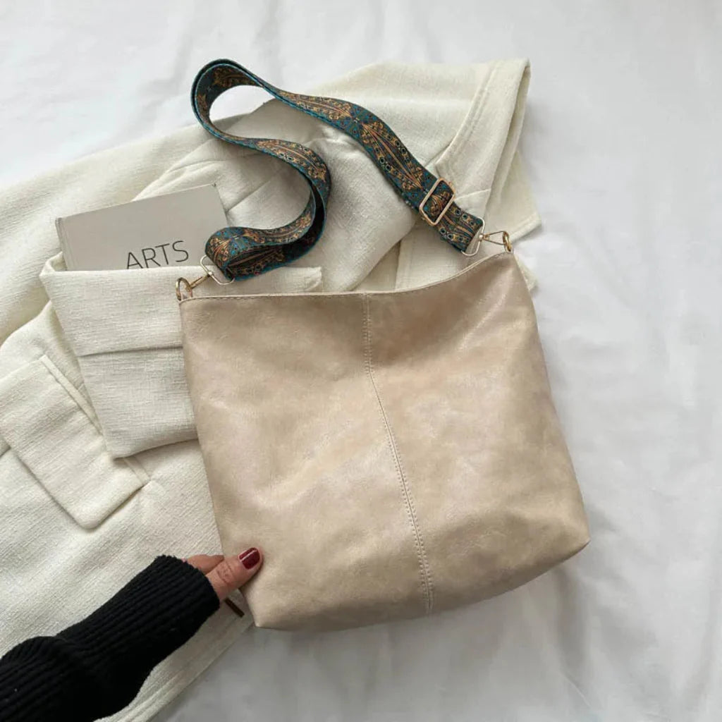 Borsa a tracolla in pelle vintage per donna