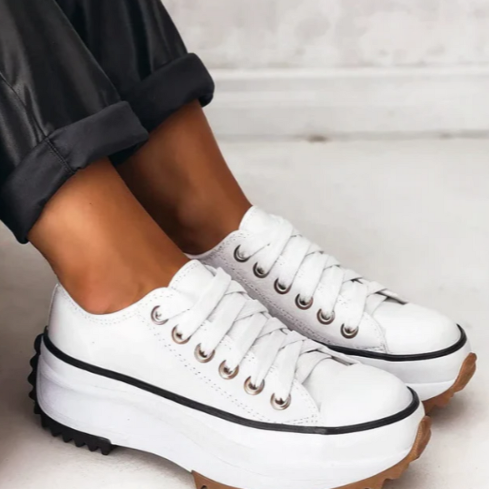 Women's orthopedic platform shoes with trendy sole, offering comfort and style, ideal for casual to formal outfits.