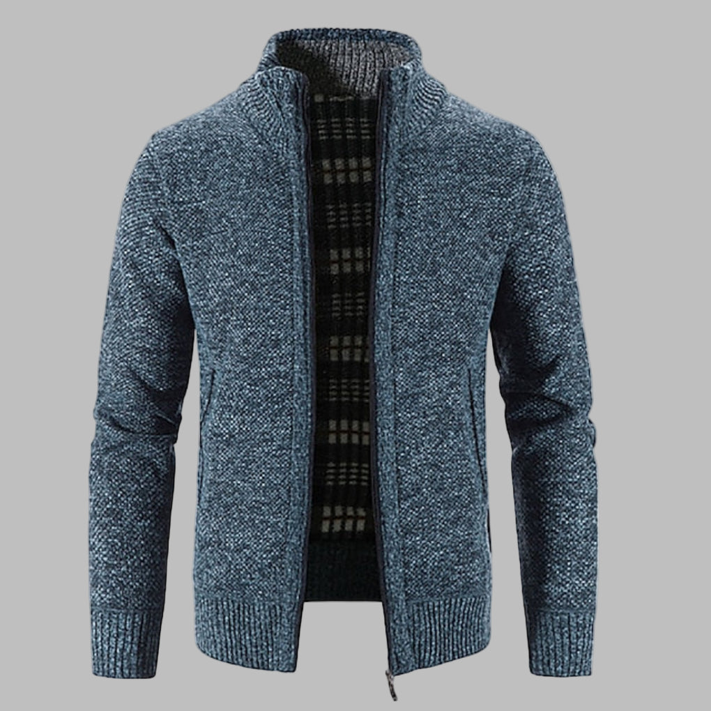 Elegante maglione con cerniera per uomo