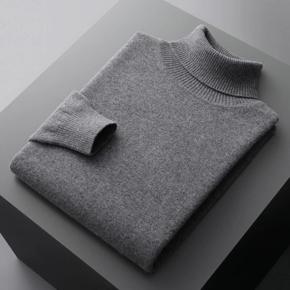 Maglione a collo alto in cashmere da uomo di alta qualità